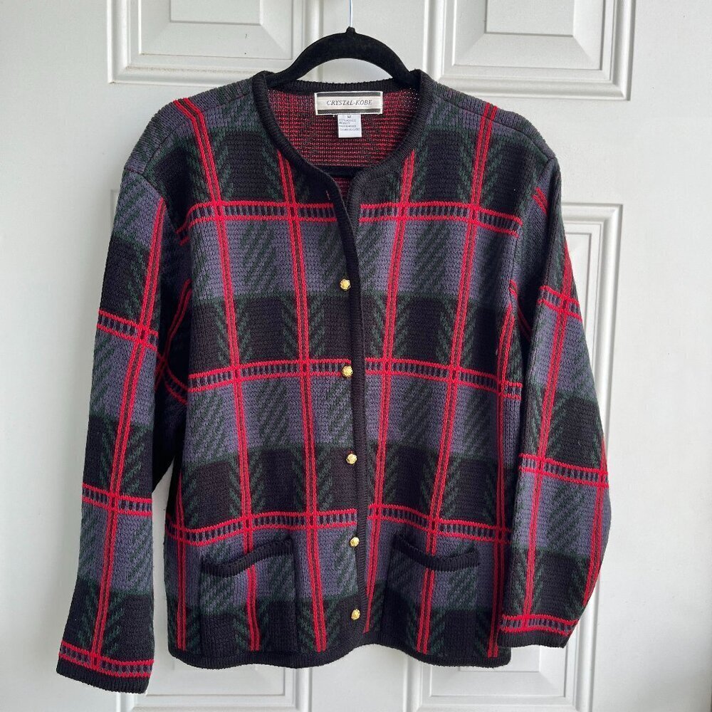 Vintage  style CRYSTAL-KOBE Petite Cardigan Sweater